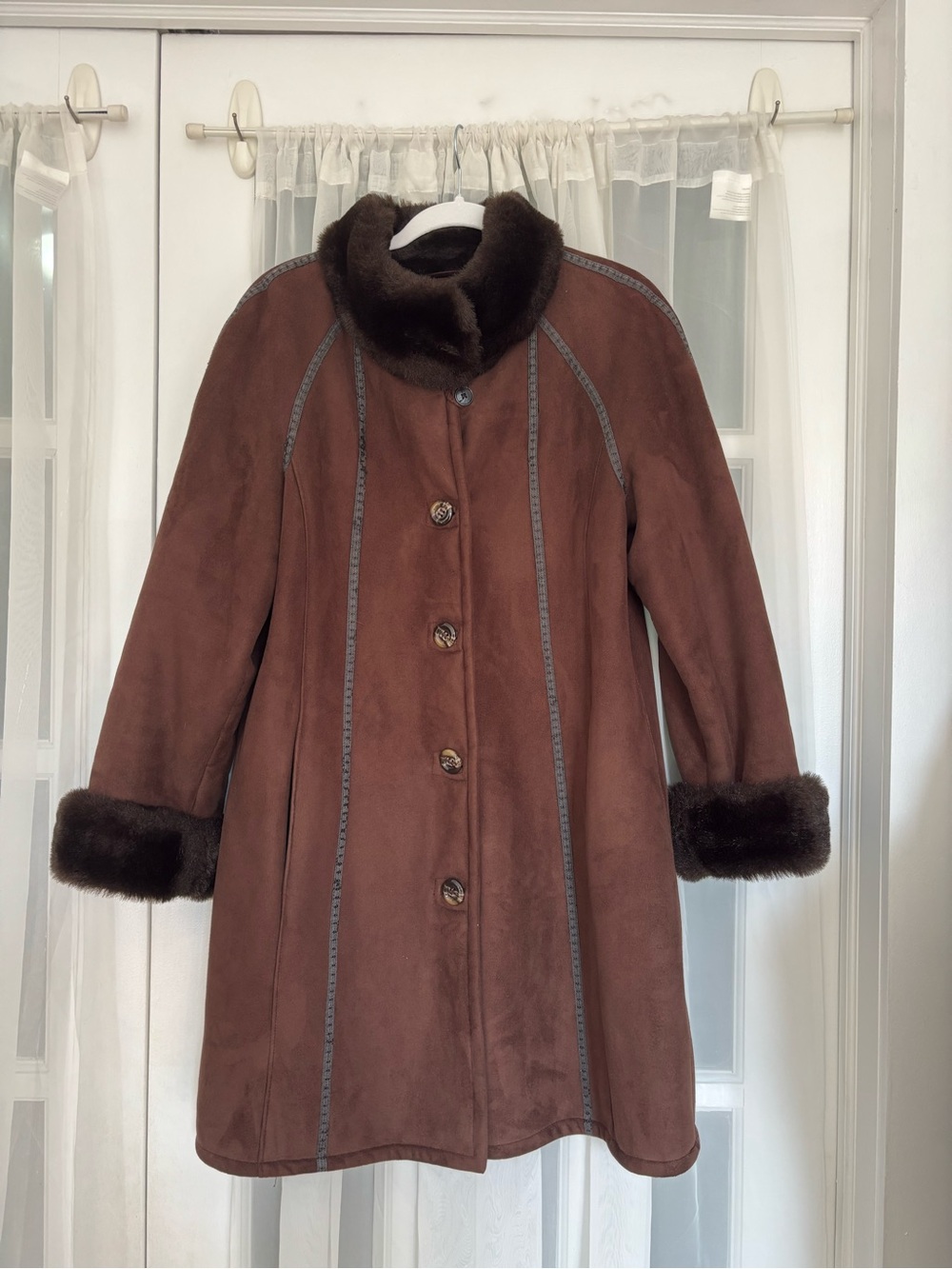 Women's Faux Suede/ Faux Fur Coat. Brand: Gallery